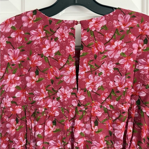 Sachin & Babi Meg Floral Print Ruffle Chiffon Mini Dress Size L Bordbloom NWT - Picture 5 of 12